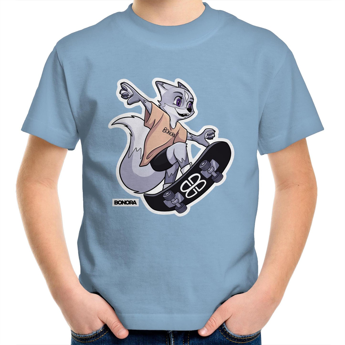 Skateboarding Charlie Fox Kids T-Shirt