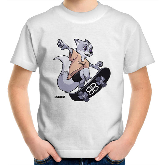 Skateboarding Charlie Fox Kids T-Shirt